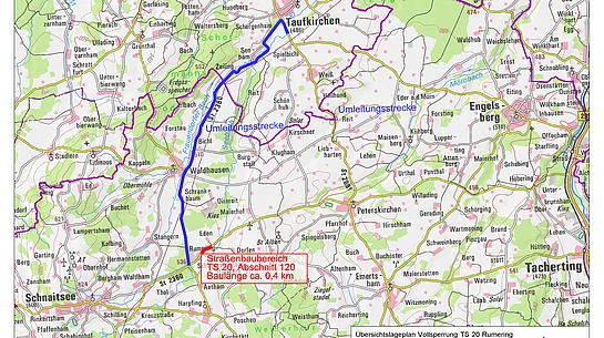 Vollsperrung Kreisstraße TS 20