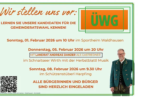 Vorstellung der Kandidaten der ÜWG Schnaitsee-Waldhausen-Kirchstätt