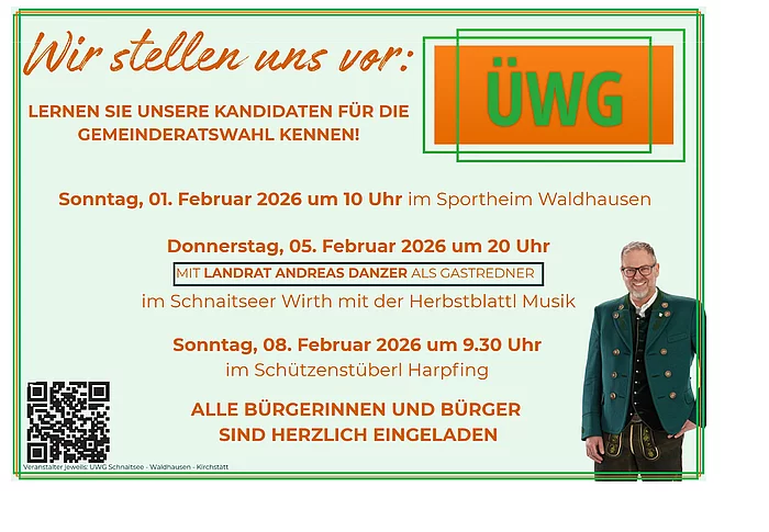 Vorstellung der Kandidaten der ÜWG Schnaitsee-Waldhausen-Kirchstätt