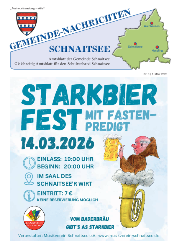 Schnaitseer Gemeindenachrichten März 2026